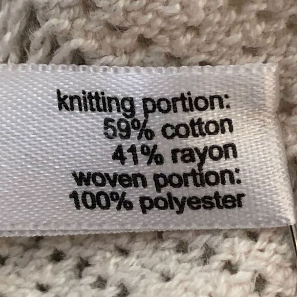 Limited Cream Long Sleeve Knit Sweater, MED - Picture 4 of 6